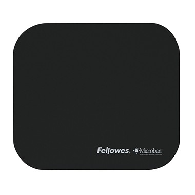 Mauspad Fellowes Microban® schwarz Maße: 22,6 x 0,3 x 19,2 cm (B x H x T)