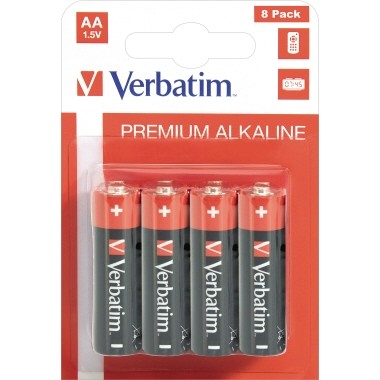 Batterie Mignon AA Verbatim 8 St./Pack Alkali-Mangan, LR6, 1,5 V