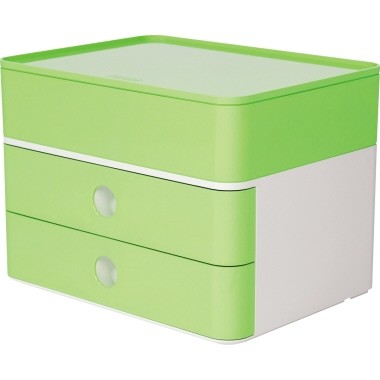 Schubladenbox HAN Smart-Box Plus Allision Gehäusefarbe: snow white,Schublade lime green