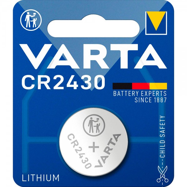 Batterie Knopfzelle CR2430 Varta 3V/280mAh Lithium
