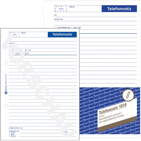 Zweckform Telefonnotiz A5