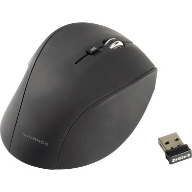 Maus Vivanco Optische PC Maus schwarz Maße: 7,2 x 4,2 x 11,4 cm (B x H x T)