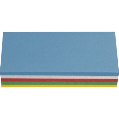Moderationskarte Rechteck 20,5x9,5cm (B x H) farbig sortiert , 250 St./Pack