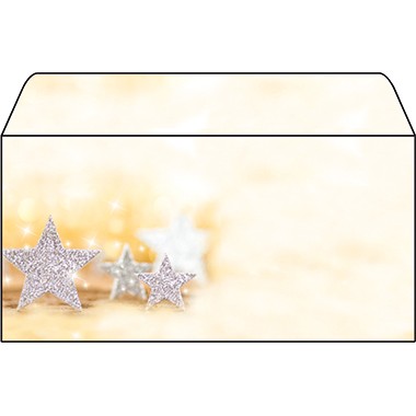 Briefumschläge DL 90g/m² Glitter Stars 50 St.7Pack , Weihnachtsmotiv