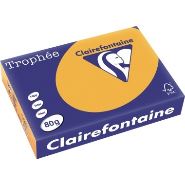 Kopierpap. A4 80g/m² mandarine Clairalfa Trophee f. Inkjet-, Laserdrucker und Kopierer,500 Bl./Pack