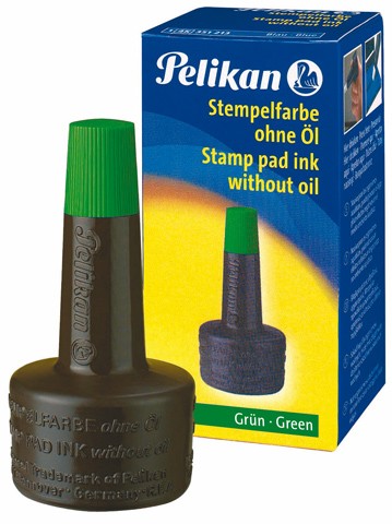 Stempelfarbe 28ml ohne Oel grün Pelikan