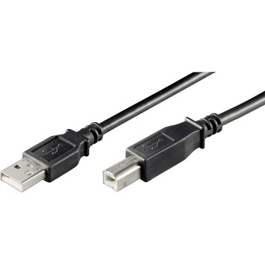 USB Kabel Goobay USB 2.0 3,0m schwarz USB-A-Stecker/USB-B-Stecker