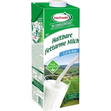 H-Milch Hochwald Fettgehalt 1,5% 1 Liter m.Laktose 12 liter/Pack