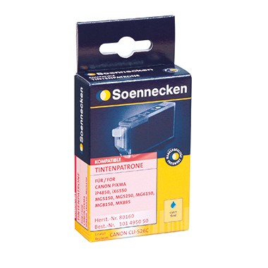 SOENNECKEN TINTENP.KOMPATIBEL CLI 526 CYAN INHALT 9 ML