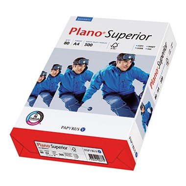 Kopierpap. A4 80g/m² Plano Superior 500 Bl./Pack Laserdrucker, Inkjetdrucker, Kopierer, Faxgeräte