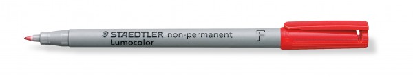 OHP-Stift Lumocolor F non-permanent rot 0,6 mm , Folienstifte fein löslich