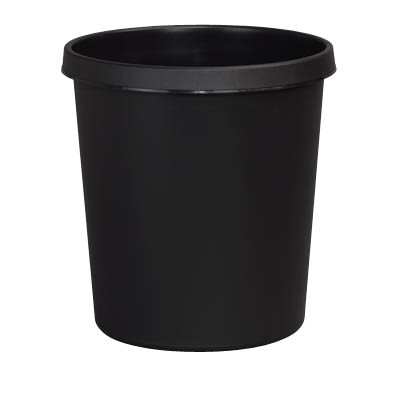 Papierkorb 18 Liter schwarz Maße: 31,5 x 33,1 cm (Ø x H) mit Griffrand
