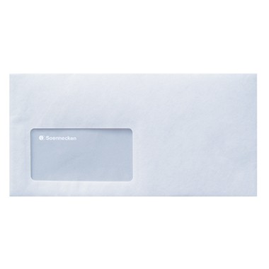 Briefhüllen DL SK MF 75g/m² weiß 100 St./Pack Maße: 220 x 110 mm (B x H),holzfrei
