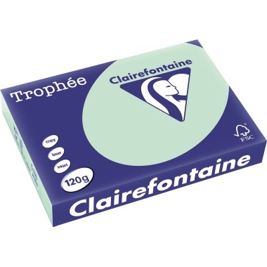 Kopierpap. A4 120g/m² hellgrün Clairalfa 250 Bl./P Trophée Clairfontaine , Universalpapier