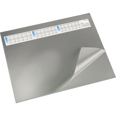Schreibunterlage 40x53cm Durella grau mit Folienauflage und Jahresplan