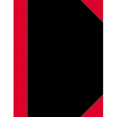 China Kladde A4 liniert 60 g/m² 100 Bl. Einband Hartpappe schwarz/rot