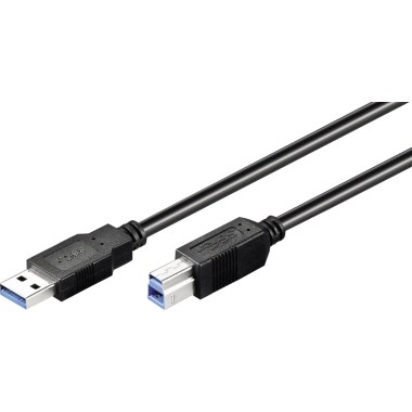 USB Kabel Goobay USB 3.0 3,0m schwarz USB-A-Stecker/USB-B-Stecker