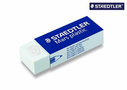 Radierer Staedtler Mars plastic weiß Größe (B x H x L): 65 x 13 x 23 mm