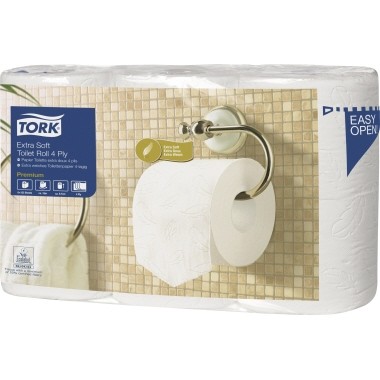 Toilettenpapier 4-lagig Tork Premium weiß 153 Bl./R ,6 Rl./Pack