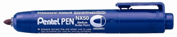 Pentel Permanent Marker NX50 blau mit Druckmechanik **Restposten,begrenzte Menge**