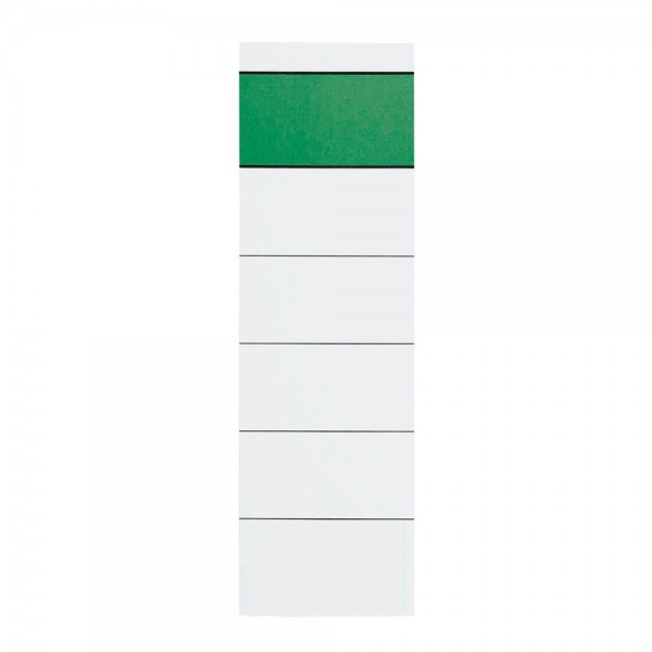 Rüschi f. 1080 breit/kurz selbstklebend weiß 10 St./Pack ,62x192 mm, grüner Balken