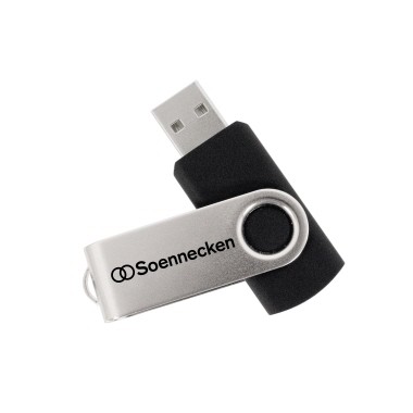 USB STICK 4 GB USB 2.0 SOENNECKEN 71616 SCHWARZ/SILBER