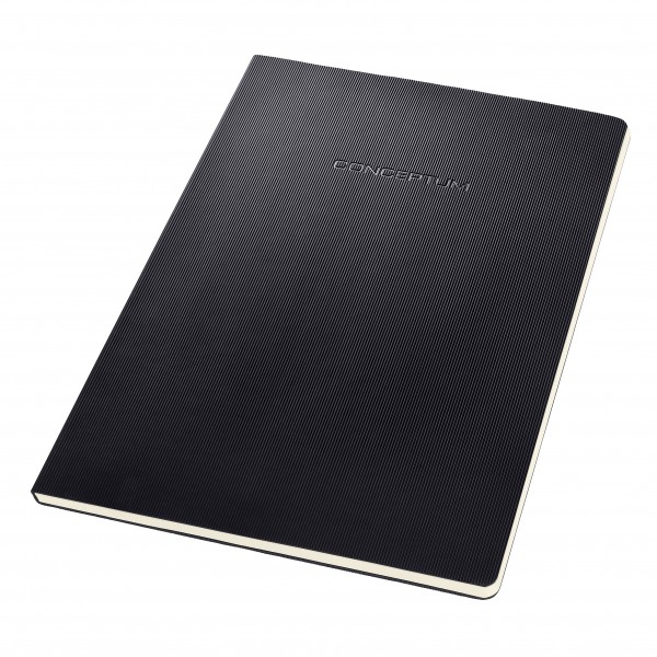 Notizbuch A4 CONCEPTUM® kariert 80 g/m² schwarz 60 BL. , Einband Kunststoff Hardcover