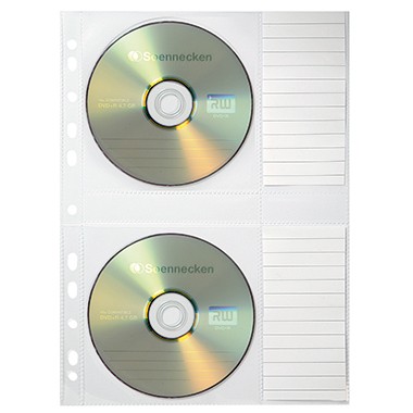 CD/DVD Hülle Soennecken für 2 CDs/DVDs transparent ,5 St./Pack