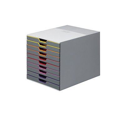 Schubladenbox VARICOLOR® 10 farbige Schubladen geschlossen,(BxHxT): 292 x 280 x 356 mm