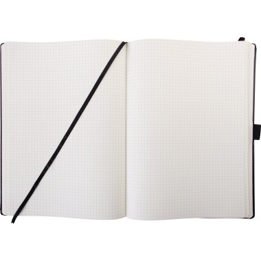 Notizbuch A4 kariert 80g/m² coleo Einband schwarz Hardcover ,96 Blatt