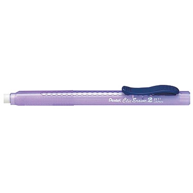Pentel Radierstift ClicEraser2 124mm Länge nachfüllbar, Kunststoff,blau/halbtransparent