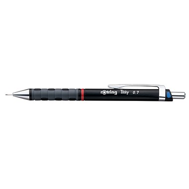 TK-Bleistift Rotring Tikky 0,7mm Gehäuse schwarz Griffzone: ergonomisch, gewellt, Radierer