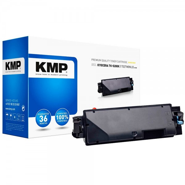 Lasertoner KMP K-T89 komptbl. Kyocera TK-5280K schwarz, Druckleistung ca. 13.000 Seiten, rebuilt