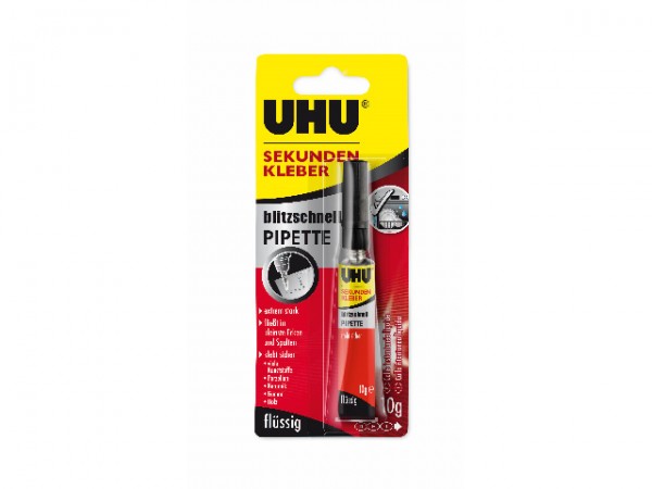 SEKUNDENKLEBER UHU blitzschnell PIPETTE Pipette mit 10 g