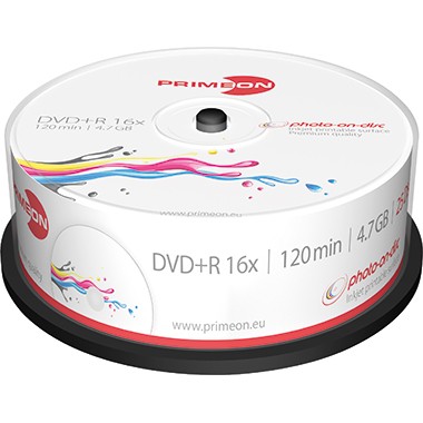 DVD+R 4,7 Gbyte 16x 25 Stück/Pack