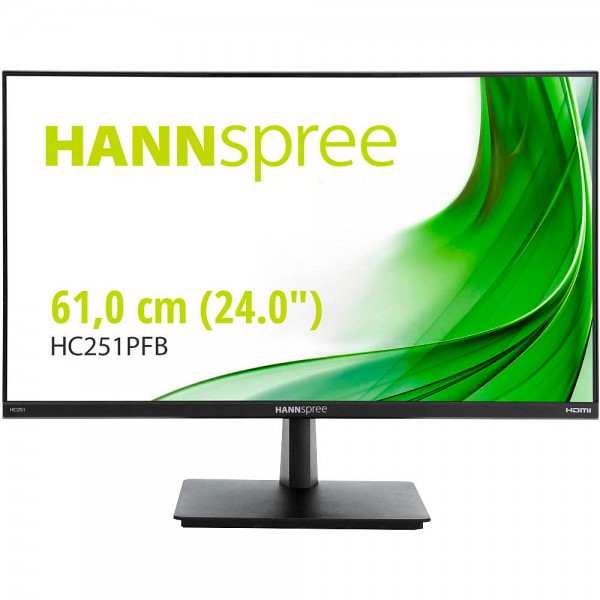 Monitor HANNspree Full HD (24 Zoll) 61cm/ 56-75Hz Farbe schwarz/silber