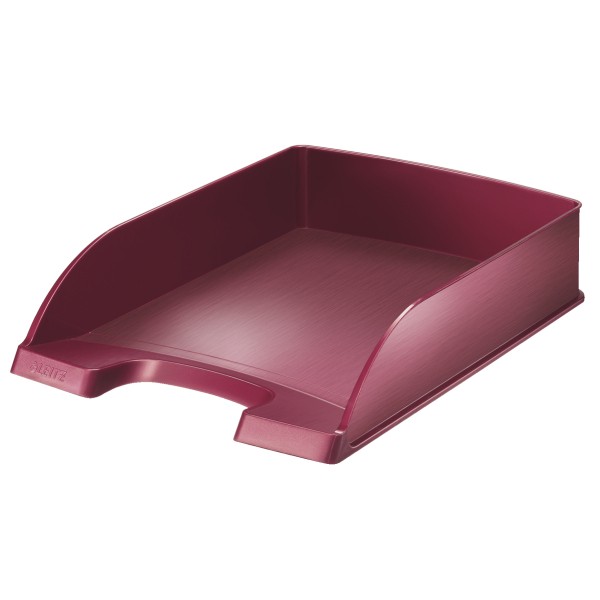 Ablagekorb A4 Leitz Plus Style granat rot Format: 255 x 70 x 360 mm
