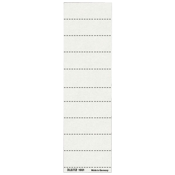 Hängemap. Schild 60X21mm weiß Nr.01 100 St./Pack f.Vollsichtreiter 6114,6115,6116,6124