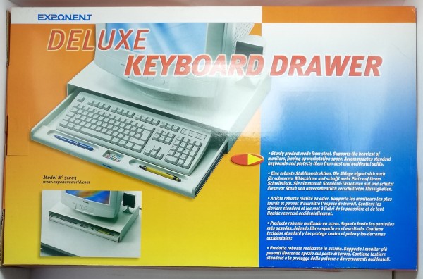 Tastaturschublade Exponent 51203 grau inkl..Handgelenkauflage