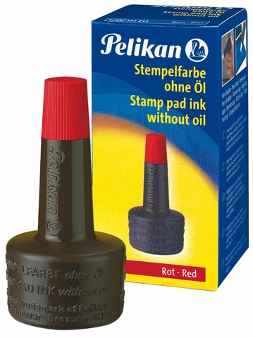 Stempelfarbe 28ml ohne Oel rot Pelikan