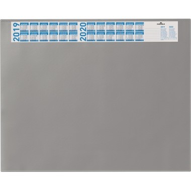 Schreibunterlage 52x65cm (BxH) Durable grau mit Folienauflage,Jahreskalender
