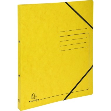 Ringbuch A4 Exacompta 2-Ringe gelb Colorspankarton / mit Gummizugverschluss