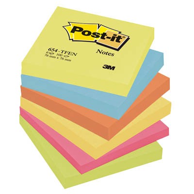 Haftnotiz 76x76mm Post-it® Active Collection 100 Bl./Block,6 Block/Pack