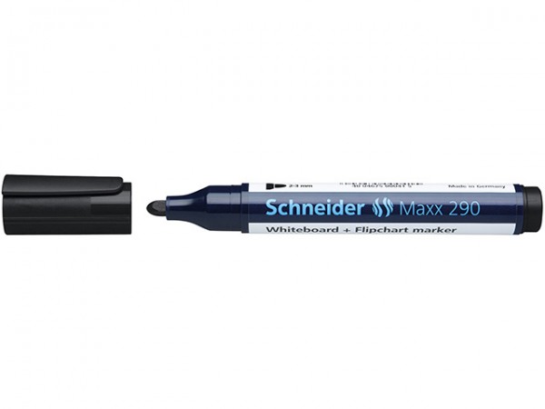 BOARDMARKER SCHNEIDER 290 1-3MM SCHWARZ RUNDSPITZE/WHITEBOARD UND FLIPCHART