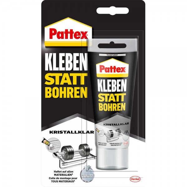 Kleber Pattex Kleben statt Bohren kristallklar Montagekleber, 90,0g