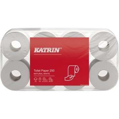 Toilettenpapier 2-lagig Katrin Basic weiß 250 Bl./Rl. , 8 Rl./Pack
