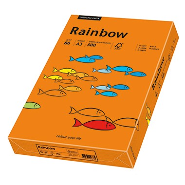 Kopierpap. A3 80g/m² intensivorange 500 Bl./Pack Rainbow Coloured