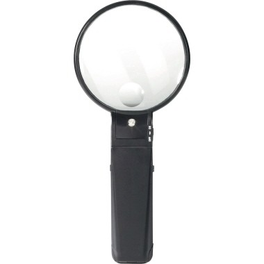 Lupe Toolcraft mit LED-Beleuchtung schwarz Vergrößerung: 2fach, 4fach,Durchmesser 88mm