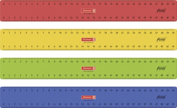 Lineal 30 cm Flexilineal farbig sortiert