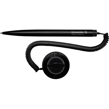 Kugelschreiber Klick-fix-Pen mit Teleschnur Farbe des Schaftes: schwarz